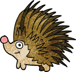 cartoon doodle spiky hedgehog