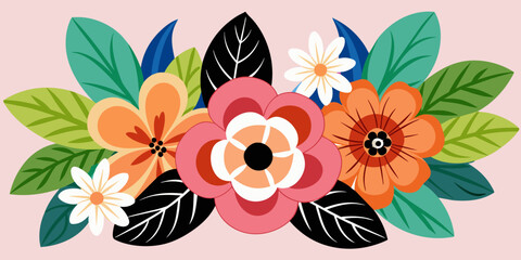 Floral Vector: Minimalism for your design of cards, posters, covers and more