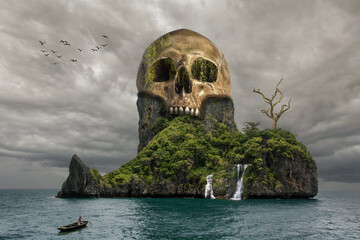 skull island  - obrazy, fototapety, plakaty