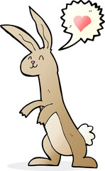 cartoon rabbit in love