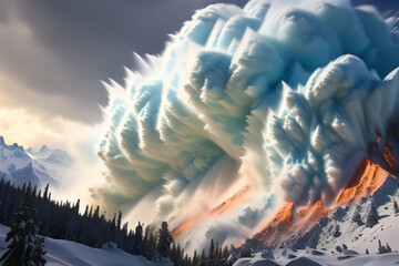 The-majesty-of-an-avalanche.Generative AI