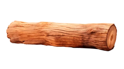Fototapeten A large log is cut out element. Isolated on transparent background, PNG © vadymstock
