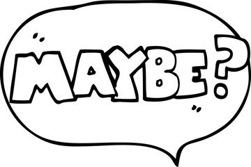 maybe speech bubble cartoon symbol