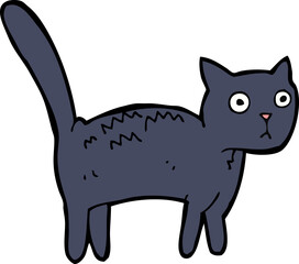 cartoon frightened cat