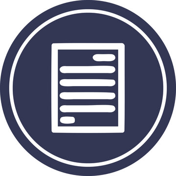 official document circular icon