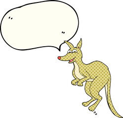 comic book speech bubble cartoon kangaroo