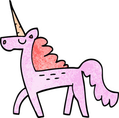 cartoon doodle magical unicorn