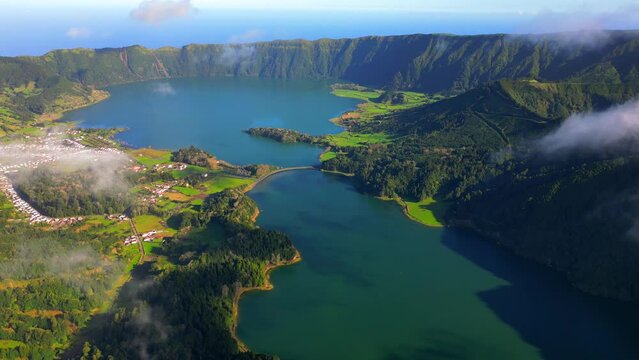 Lake seven city's or "Lagoa das sete cidades" is a famous place in the S&atilde;o Miguel Island in the Azores