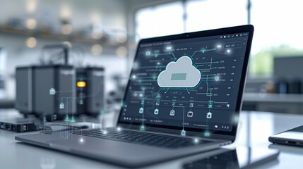 Visualization data technology theme, great design abstract digital technology background. Dynamic background. Graphic pattern. 3d trendy generative AI