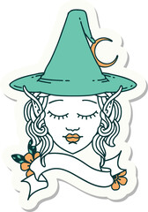 elf mage character face sticker