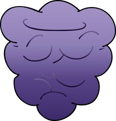 quirky gradient shaded cartoon berry