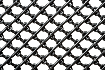 Chain link fence with realistic wire mesh, pattern. Abstract metal net texture, iron or steel decorative cage, grid prison barrier for safety of forbidden zone background.