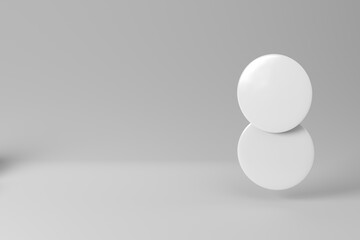 Badges mock-up. Badges template on studio background.