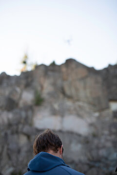 Drone operator from the back