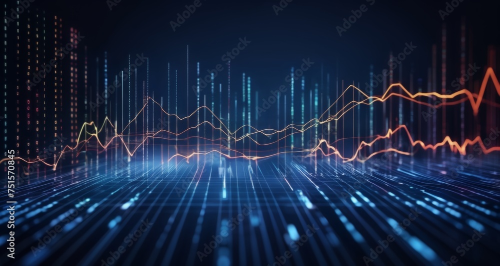 Aufkleber digital future - a journey through data and technology
