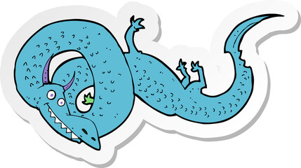 sticker of a cartoon chinese dragon