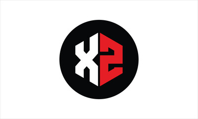 XZ initial letter polygon icon gaming logo design vector template. batman logo, sports logo, monogram, falcon, war game, symbol, playing logo, abstract, fighting, typography, icon, minimal, premier 