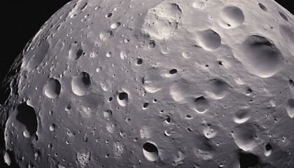 Moon surface. Craters on the lunar soil. Fantastic texture of the moon surface - obrazy, fototapety, plakaty