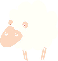 flat color style cartoon sheep
