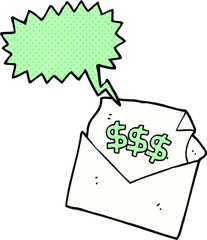 comic book speech bubble cartoon bill letter