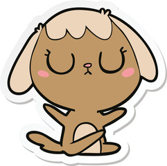 Fototapeta premium sticker of a cute cartoon dog