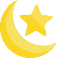 islamic ;ogo golden star  moon icon