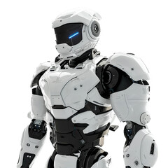 Robotic Security Guard, transparent background, isolated image, generative AI