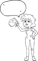 too much coffee speech bubble cartoon