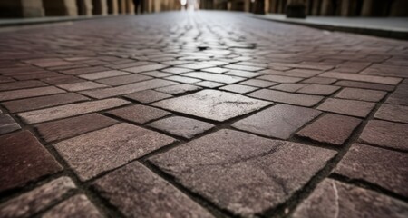  Winding brick path leading to the unknown