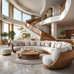 modern living room interior with furniture