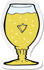 sticker of a cartoon beer