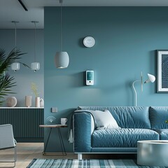 The stylish interior is made in the same color scheme. - obrazy, fototapety, plakaty