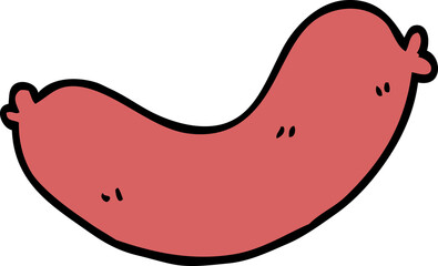 cartoon doodle sausages