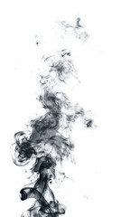 Fototapeta premium A large cloud of smoke is rising from a fire Isolated on transparent background, PNG