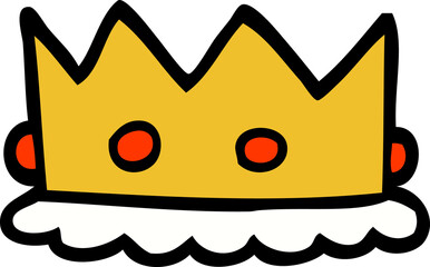 cartoon doodle royal crown