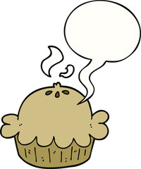 cartoon pie and speech bubble