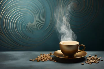 Keuken spatwand met foto cup of coffee © MDQDigital