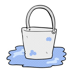 cartoon water bucket