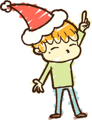 Christmas Man Chalk Drawing