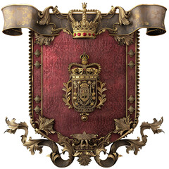Royal Banner, transparent background, isolated image, generative AI