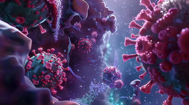 A 3D animators take on the process of creating a vaccine to combat a looming virus set against a backdrop of swirling data and molecules
