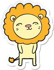 sticker of a cartoon lion