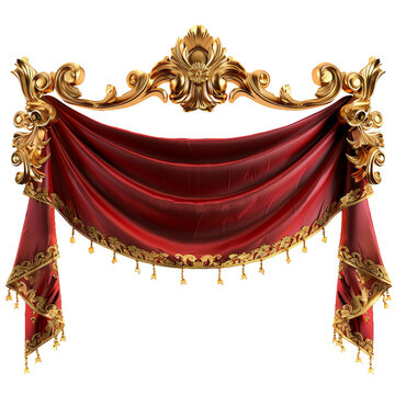 Royal Banner, transparent background, isolated image, generative AI