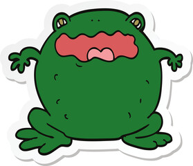 sticker of a cartoon toad