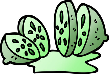 cartoon doodle citrus fruit