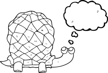thought bubble cartoon tortoise