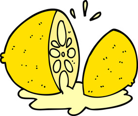 cartoon cut lemon