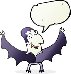 speech bubble cartoon vampire