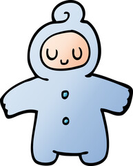 cartoon doodle human baby