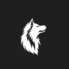 Obraz premium Wolf Profile Silhouette icon